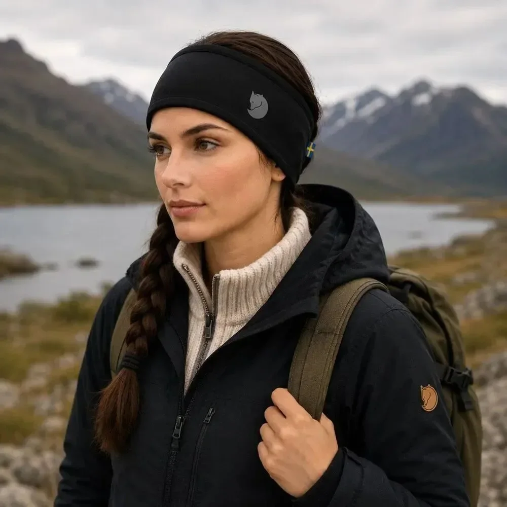 Fjallraven Abisko Värm Black Insulated Stretch Headband NWT Unisex